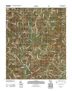 Bradley South Carolina Historical topographic map, 1:24000 scale, 7.5 X 7.5 Minute, Year 2011