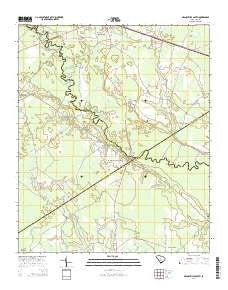 Branchville South South Carolina Current topographic map, 1:24000 scale, 7.5 X 7.5 Minute, Year 2014