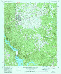 Calhoun Falls South Carolina Historical topographic map, 1:24000 scale, 7.5 X 7.5 Minute, Year 1964
