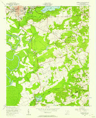 Camden South South Carolina Historical topographic map, 1:24000 scale, 7.5 X 7.5 Minute, Year 1953