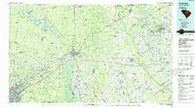 Camden South South Carolina Historical topographic map, 1:100000 scale, 30 X 60 Minute, Year 1986