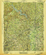 Camden South Carolina Historical topographic map, 1:125000 scale, 30 X 30 Minute, Year 1942