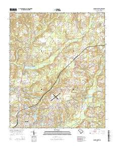 Camden North South Carolina Current topographic map, 1:24000 scale, 7.5 X 7.5 Minute, Year 2014