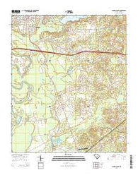 Camden South South Carolina Current topographic map, 1:24000 scale, 7.5 X 7.5 Minute, Year 2014