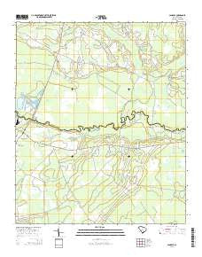 Canadys South Carolina Current topographic map, 1:24000 scale, 7.5 X 7.5 Minute, Year 2014