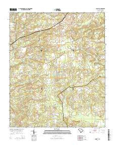 Cassatt South Carolina Current topographic map, 1:24000 scale, 7.5 X 7.5 Minute, Year 2014