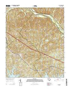 Chapin South Carolina Current topographic map, 1:24000 scale, 7.5 X 7.5 Minute, Year 2014