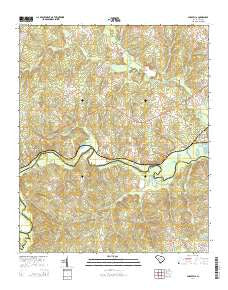 Chappells South Carolina Current topographic map, 1:24000 scale, 7.5 X 7.5 Minute, Year 2014
