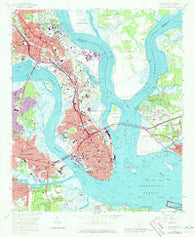 Charleston South Carolina Historical topographic map, 1:24000 scale, 7.5 X 7.5 Minute, Year 1958