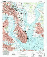 Charleston South Carolina Historical topographic map, 1:24000 scale, 7.5 X 7.5 Minute, Year 1994