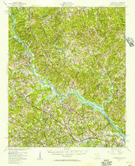 Clarks Hill South Carolina Historical topographic map, 1:62500 scale, 15 X 15 Minute, Year 1941