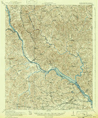 Clarks Hill South Carolina Historical topographic map, 1:62500 scale, 15 X 15 Minute, Year 1942