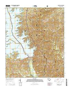 Clarks Hill South Carolina Current topographic map, 1:24000 scale, 7.5 X 7.5 Minute, Year 2014