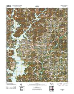 Clemson South Carolina Historical topographic map, 1:24000 scale, 7.5 X 7.5 Minute, Year 2011