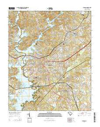 Clemson South Carolina Current topographic map, 1:24000 scale, 7.5 X 7.5 Minute, Year 2014