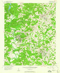 Clemson South Carolina Historical topographic map, 1:24000 scale, 7.5 X 7.5 Minute, Year 1951