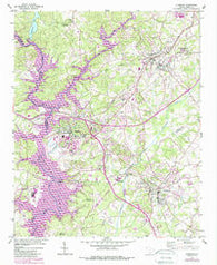 Clemson South Carolina Historical topographic map, 1:24000 scale, 7.5 X 7.5 Minute, Year 1951