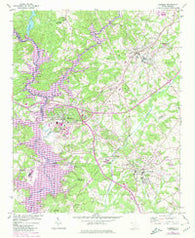 Clemson South Carolina Historical topographic map, 1:24000 scale, 7.5 X 7.5 Minute, Year 1951