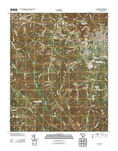 Clinton South Carolina Historical topographic map, 1:24000 scale, 7.5 X 7.5 Minute, Year 2011