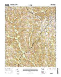 Clinton South Carolina Current topographic map, 1:24000 scale, 7.5 X 7.5 Minute, Year 2014