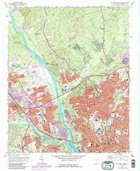 Columbia North South Carolina Historical topographic map, 1:24000 scale, 7.5 X 7.5 Minute, Year 1972