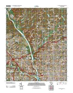 Columbia North South Carolina Historical topographic map, 1:24000 scale, 7.5 X 7.5 Minute, Year 2011