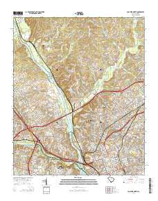 Columbia North South Carolina Current topographic map, 1:24000 scale, 7.5 X 7.5 Minute, Year 2014
