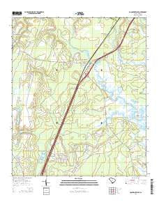 Coosawhatchie South Carolina Current topographic map, 1:24000 scale, 7.5 X 7.5 Minute, Year 2014