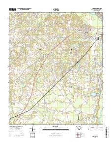 Cordova South Carolina Current topographic map, 1:24000 scale, 7.5 X 7.5 Minute, Year 2014