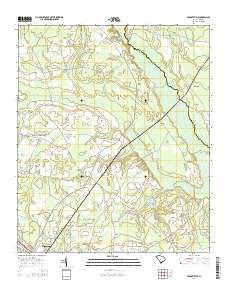 Crocketville South Carolina Current topographic map, 1:24000 scale, 7.5 X 7.5 Minute, Year 2014
