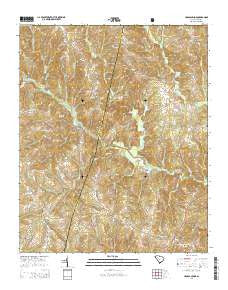 Cross Anchor South Carolina Current topographic map, 1:24000 scale, 7.5 X 7.5 Minute, Year 2014