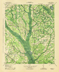Cummings South Carolina Historical topographic map, 1:62500 scale, 15 X 15 Minute, Year 1943