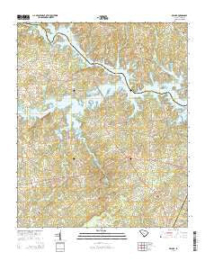 Delmar South Carolina Current topographic map, 1:24000 scale, 7.5 X 7.5 Minute, Year 2014