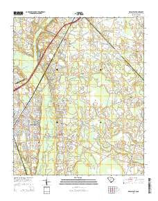 Dillon East South Carolina Current topographic map, 1:24000 scale, 7.5 X 7.5 Minute, Year 2014