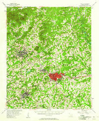 Easley South Carolina Historical topographic map, 1:62500 scale, 15 X 15 Minute, Year 1957