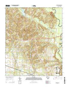 Eastover South Carolina Current topographic map, 1:24000 scale, 7.5 X 7.5 Minute, Year 2014