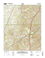 Edgemoor South Carolina Current topographic map, 1:24000 scale, 7.5 X 7.5 Minute, Year 2014