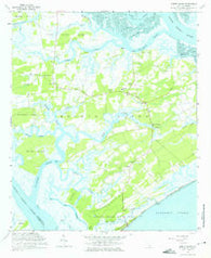 Edisto Island South Carolina Historical topographic map, 1:24000 scale, 7.5 X 7.5 Minute, Year 1960
