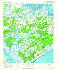 Edisto Island South Carolina Historical topographic map, 1:24000 scale, 7.5 X 7.5 Minute, Year 1960