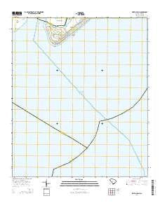 Edisto Beach South Carolina Current topographic map, 1:24000 scale, 7.5 X 7.5 Minute, Year 2014