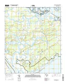 Edisto Island South Carolina Current topographic map, 1:24000 scale, 7.5 X 7.5 Minute, Year 2014