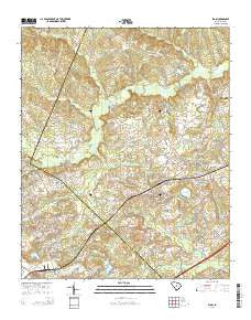 Elgin South Carolina Current topographic map, 1:24000 scale, 7.5 X 7.5 Minute, Year 2014