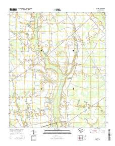 Elliott South Carolina Current topographic map, 1:24000 scale, 7.5 X 7.5 Minute, Year 2014