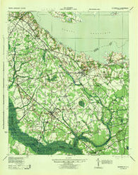 Eutawville South Carolina Historical topographic map, 1:62500 scale, 15 X 15 Minute, Year 1943
