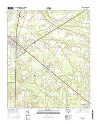 Fairfax South Carolina Current topographic map, 1:24000 scale, 7.5 X 7.5 Minute, Year 2014