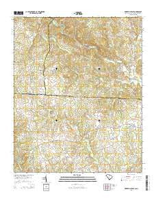 Fingerville East South Carolina Current topographic map, 1:24000 scale, 7.5 X 7.5 Minute, Year 2014