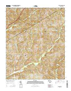 Five Forks South Carolina Current topographic map, 1:24000 scale, 7.5 X 7.5 Minute, Year 2014