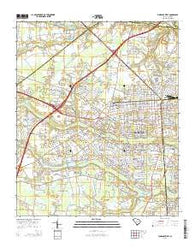 Florence West South Carolina Current topographic map, 1:24000 scale, 7.5 X 7.5 Minute, Year 2014