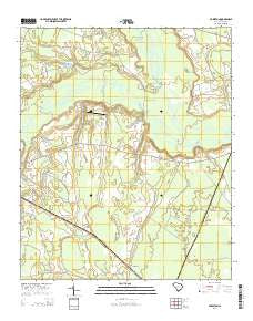 Foreston South Carolina Current topographic map, 1:24000 scale, 7.5 X 7.5 Minute, Year 2014