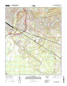 Fort Jackson South South Carolina Current topographic map, 1:24000 scale, 7.5 X 7.5 Minute, Year 2014